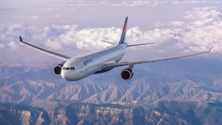 Since 2005, Delta has reduced its absolute GHG footprint by 11% from 46 million metric tonnes to 41 million metric tonnes. Image Delta Air Lines